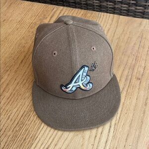 Atlanta Braves New Era Brown Kids Cap with Multicolor 'A' Patch